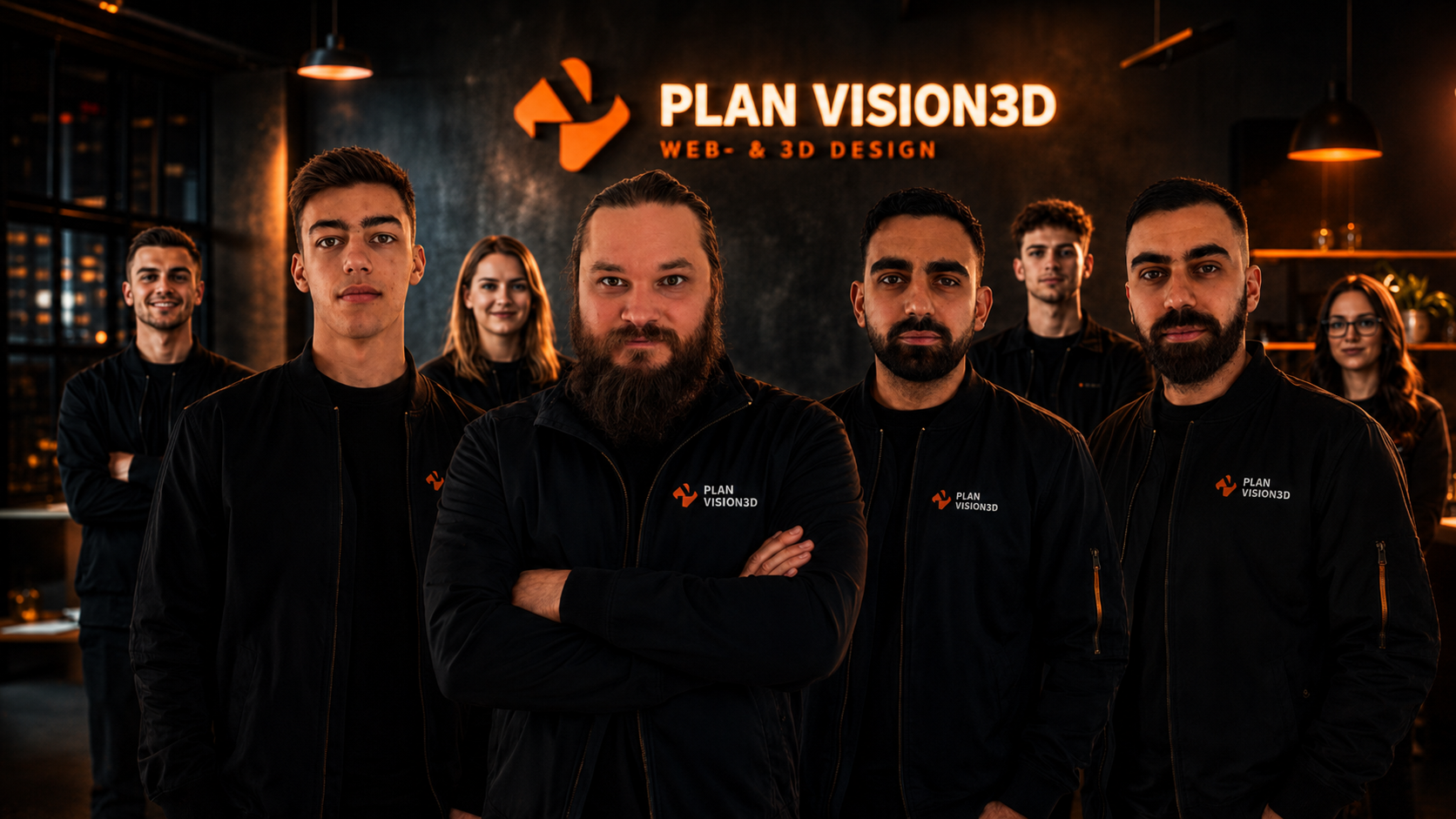 Motiviertes junges Team